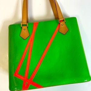 Louis Vuitton Houston Green Leather Shoulder Bag